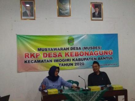 MUSYAWARAH DESA KEBONAGUNG TAHUN 2020